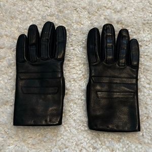 Black Leather Gloves